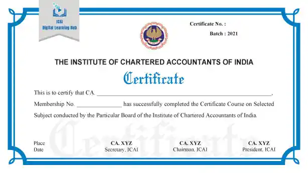 ICAI Certificate of Practice